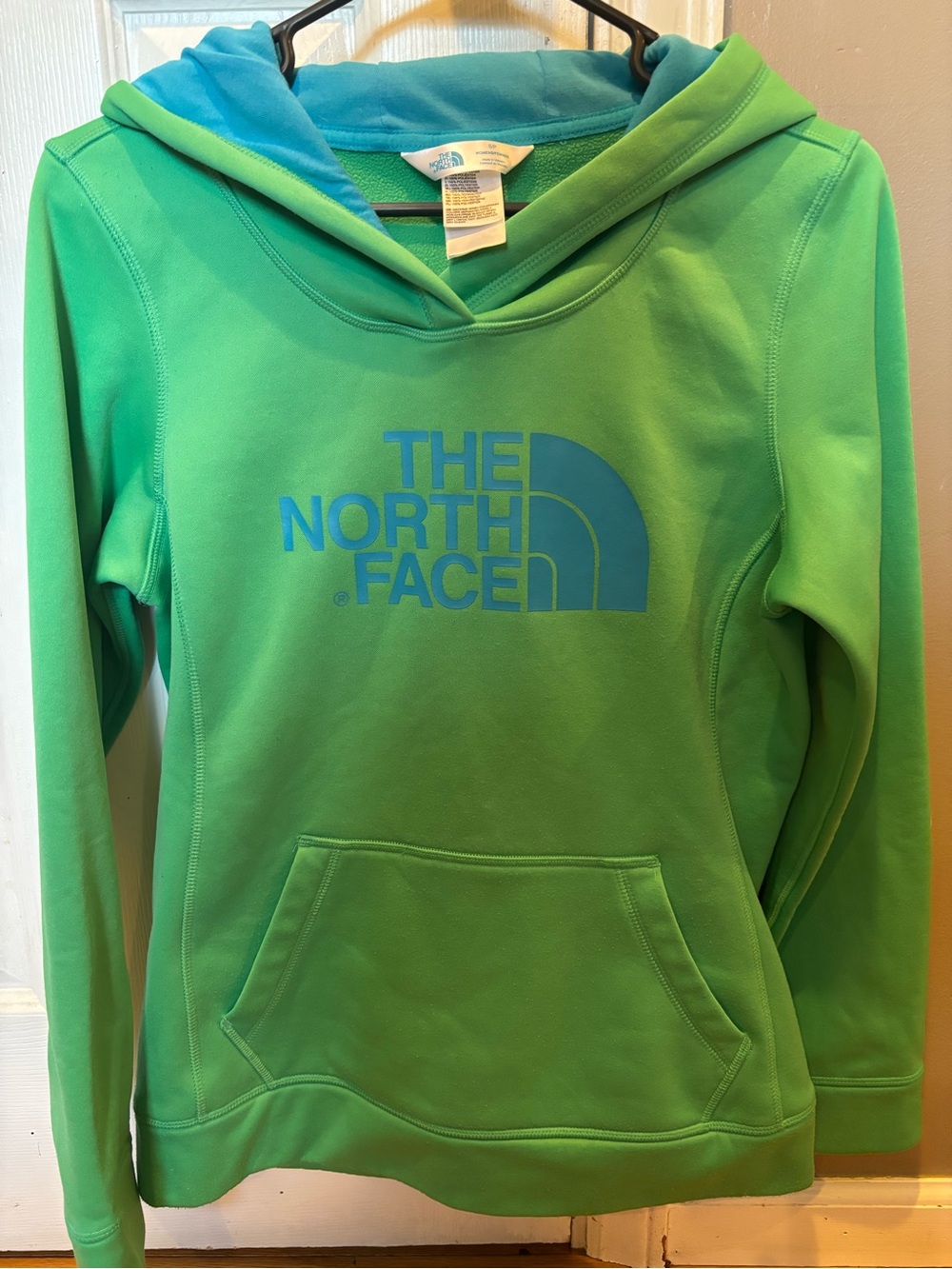 The North Face Women’s Green Pullover Hoodie Green Blue Size Small